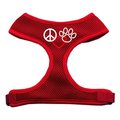 Unconditional Love Peace  Love  Paw Design Soft Mesh Harnesses Red Medium UN920671